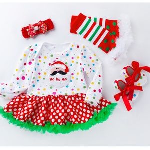 Boutique HO HO HO Christmas 4pc set TuTu (D)